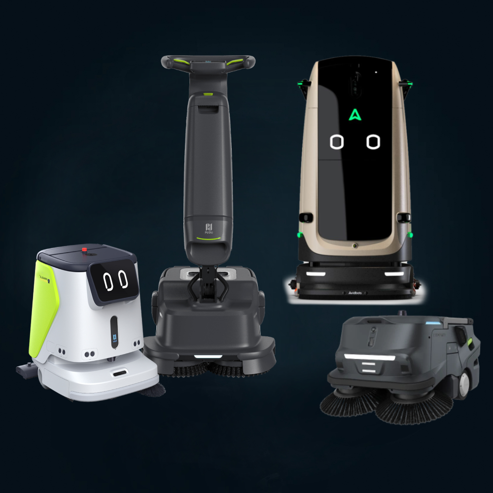 Four cleaning robots